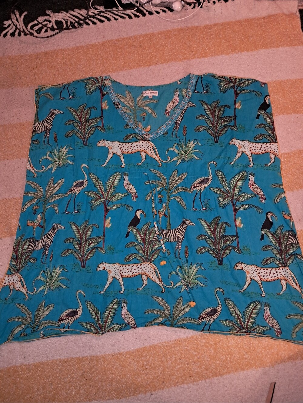 ADA KAMARA brand Women's size small, kaftan like swim cover up top